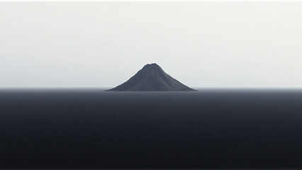 Fototapeta premium Isolated Volcano Remote Server Concept