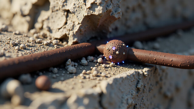 Rusty Rebar Infected by Digital Fungus
