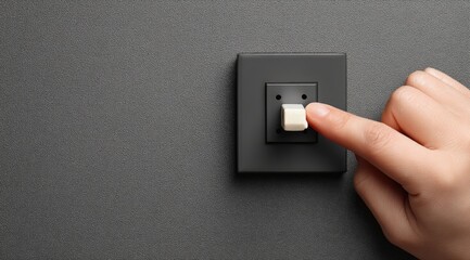 Finger on light switch