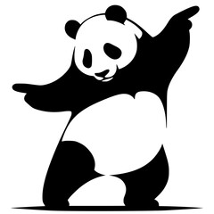 Dancing panda silhouette © Breck