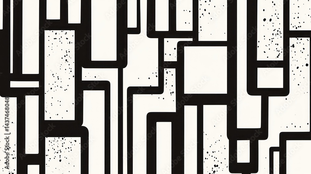 Poster abstract geometric pattern with textured lines