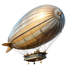 Luxury Airship Golden Age Blimp Image  Stock Photo isolated on transparent background