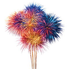 Obraz premium Vibrant fireworks celebration, bursting with color and excitement during festive occasions.
