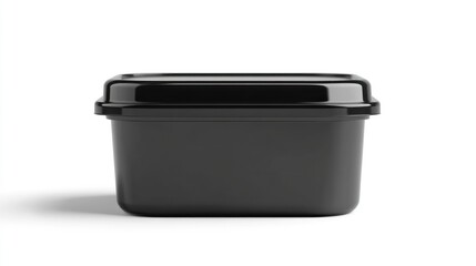 Black square food container