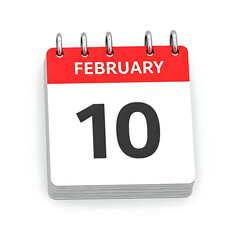 February 10 date on calendar