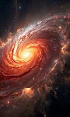 Fototapeta premium Cosmic Majesty: A Breathtaking Nebula Illuminated by the Light of Distant Stars
