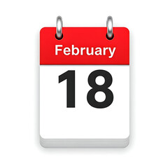 February 18 date on calendar