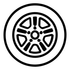 Obraz premium Car Wheel Icon