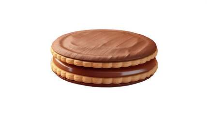 Chocolate biscuit png sandwich biscuit png cream filled cookie png chocolate cream snack png 3d biscuit png transparent background image