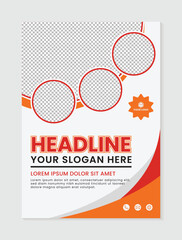 Modern circle design social media post flyer template, modern business flyer, brochure cover design