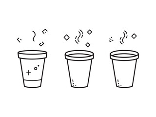 Party Paper Cups line art icon stylish festive choice