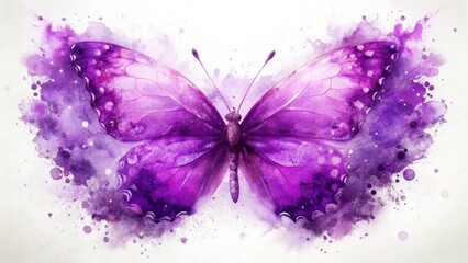 World Lupus Day Colorful butterfly illustration with purple hues and artistic splashes.