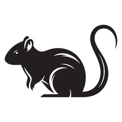 Fototapeta premium Universal agouti silhouette vector suitable for diverse design applications – agouti silhouette – agouti vector – agouti illustration – silhouette of agouti