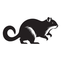 Structured agouti silhouette vector ideal for organized graphic layouts – agouti silhouette – agouti vector – agouti illustration – silhouette of agouti

