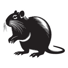 Sleek agouti silhouette vector designed for modern branding applications – agouti silhouette – agouti vector – agouti illustration – silhouette of agouti

