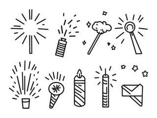 Party Popper line art icon illustration design ideas
