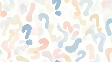 Pastel question mark pattern