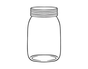 jar icon doodle hand drawn. Outline jar line drawing clipart symbol