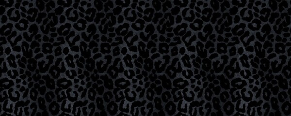Black Leopard Print Seamless Pattern – 8K Pantone Style