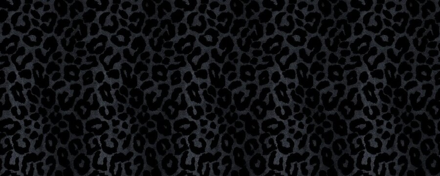 Black Leopard Print Seamless Pattern &ndash; 8K Pantone Style