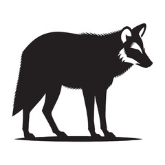 Timeless dhole silhouette vector ideal for enduring brand identities – dhole silhouette – dhole vector – dhole illustration – silhouette of dhole

