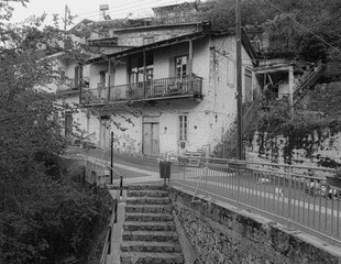 Fototapeta premium Moutoullas, a small mountain village at an elevation of 800 meters, located on the slopes of Marathasa Valley in the Troodos Mountains, near Kalopanayiotis Village in Nicosia District, Cyprus
