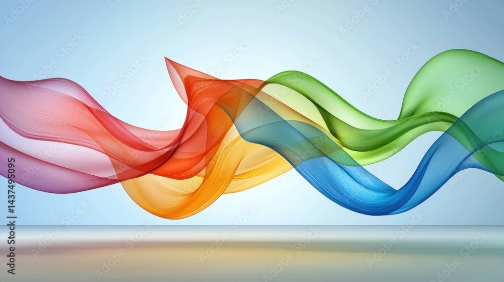 Poster smooth rainbow gradient abstract background with soft flowing hues
