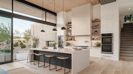 Modern open-concept kitchen