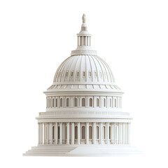 Elegant white capitol building model