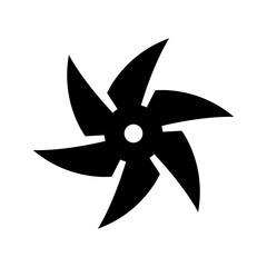 Shuriken icon vector. Ninja illustration sign. Throwing stars symbol or logo.