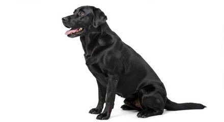 Obraz premium Mature Black Labrador Retriever Studio Portrait