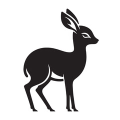 High-quality dik-dik silhouette vector perfect for digital and print media &ndash; dik-dik silhouette &ndash; dik-dik vector &ndash; dik-dik illustration &ndash; silhouette of dik-dik

