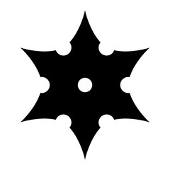 Shuriken icon vector. Ninja illustration sign. Throwing stars symbol or logo.