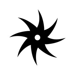 Shuriken icon vector. Ninja illustration sign. Throwing stars symbol or logo.