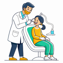  Indian dentist examining patient&rsquo;s teeth in dental chair, professional Indian dentist in clinic.