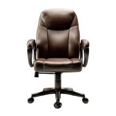 Fototapeta premium Elegant Brown Office Chair for Maximum Comfort