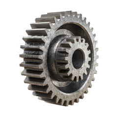 Industrial Gear: Precision Engineering Design on white background