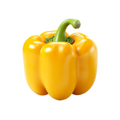 color fresh bell pepper isolated on white