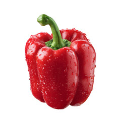 color fresh bell pepper isolated on white