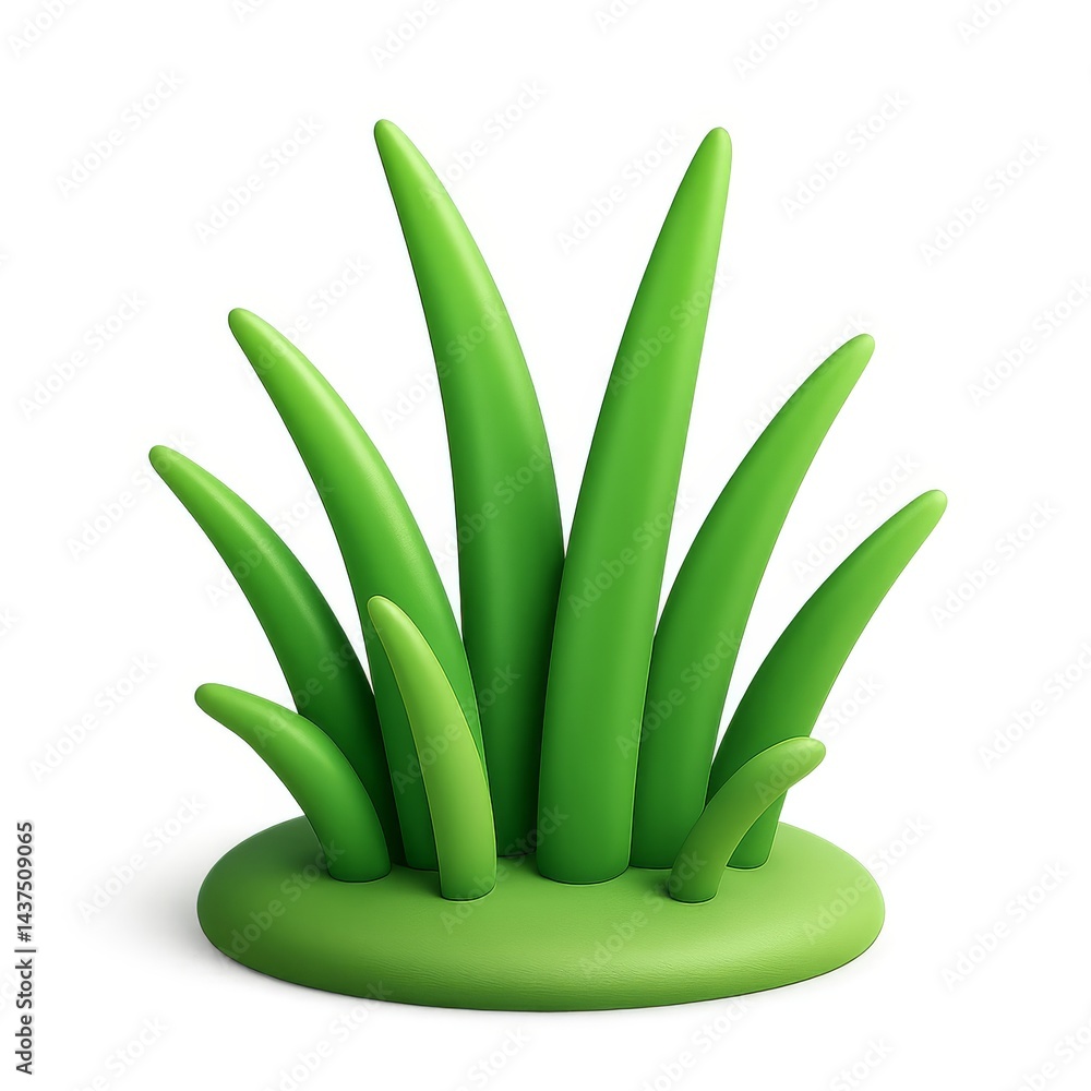 Poster Simple 3D Grass Texture for Rendering and Design Projects