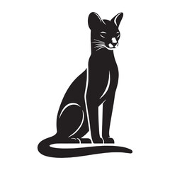 Detailed fossa silhouette designed for digital branding, scalable logos, and creative design &ndash; fossa silhouette &ndash; fossa vector &ndash; fossa illustration &ndash; silhouette of fossa

