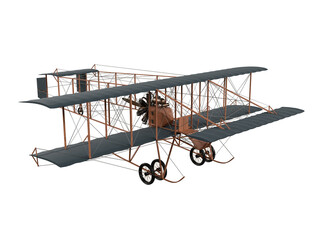 vintage biplane isolated on white © Aziz3D99