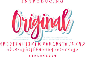 Original Font Stylish brush painted an uppercase vector letters, alphabet, typeface