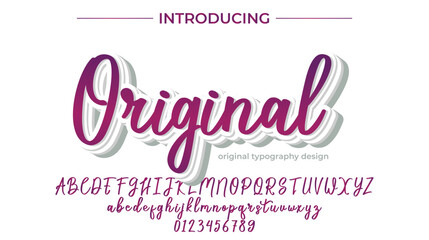 Original Font Stylish brush painted an uppercase vector letters, alphabet, typeface