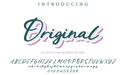 Original Font Stylish brush painted an uppercase vector letters, alphabet, typeface