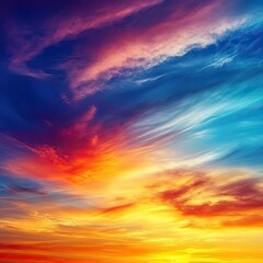 Obraz premium Dramatic sunset sky with vibrant colors (3)