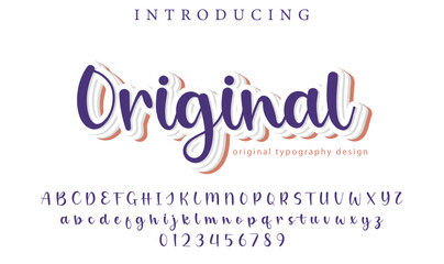 Original Font Stylish brush painted an uppercase vector letters, alphabet, typeface