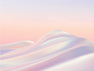 serene and abstract design characterized by smooth, flowing waves and a soft color palette.