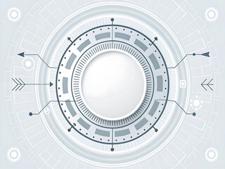 Obraz premium A digital interface in technology. A clean, modern technological design