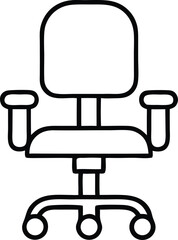 Office chair icon. desk chair outline and filled vector sign. Symbol, logo illustration. 